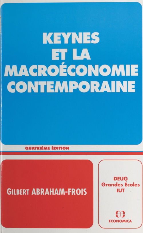 ebook cover of Keynes et la macroéconomie contemporaine, by Gilbert Abraham-frois