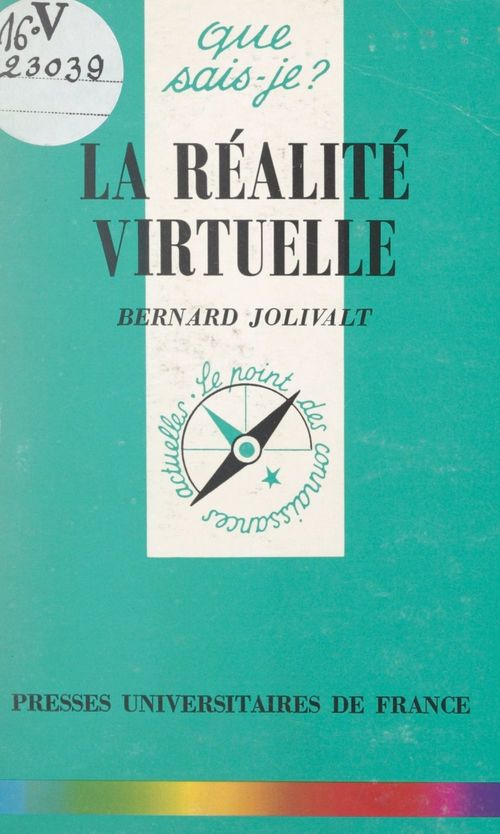 Couverture ebook de La réalité virtuelle, de Bernard Jolivalt