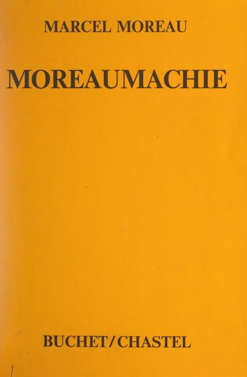 ebook cover of Moreaumachie, by Marcel Moreau