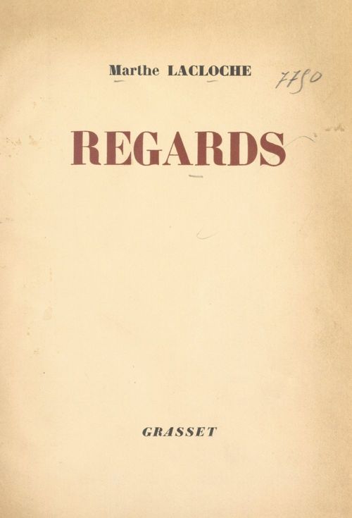 Couverture ebook de Regards, de Marthe Lacloche