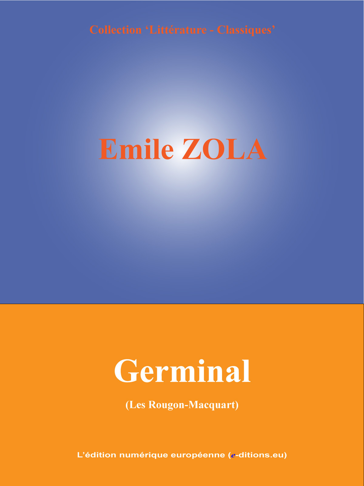 Couverture ebook de Germinal, de Emile Zola