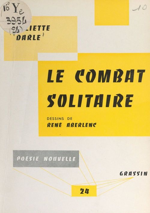 ebook cover of Le combat solitaire, by Juliette Darle
