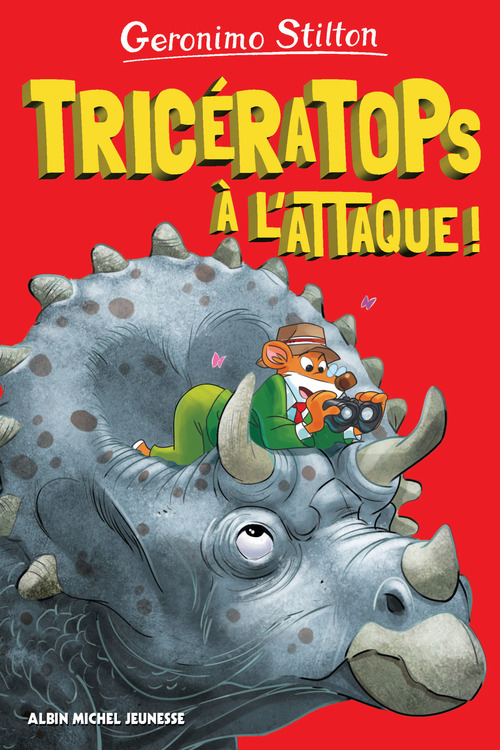 ebook cover of Tricératops à l'attaque !, by Geronimo Stilton