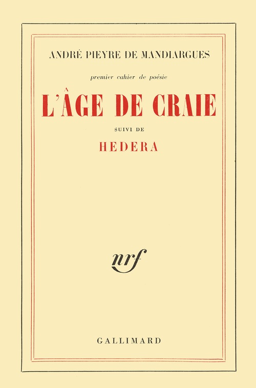 Couverture ebook de L'Âge de craie / Hedera, de Pieyre De Mandiargue