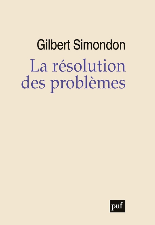 Couverture ebook de La résolution des problèmes, de Gilbert Simondon