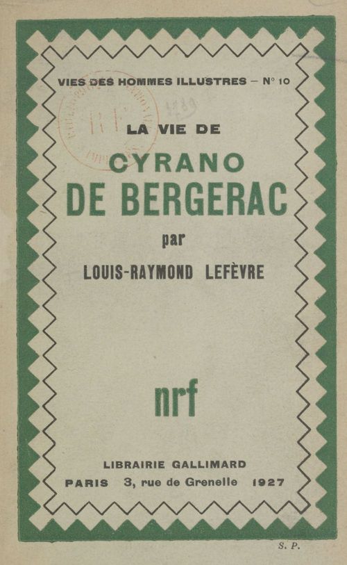 Couverture ebook de La vie de Cyrano de Bergerac, de Louis-Raymond Lefevre