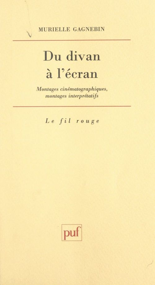 Couverture ebook de Du divan à l'écran, de Murielle Gagnebin