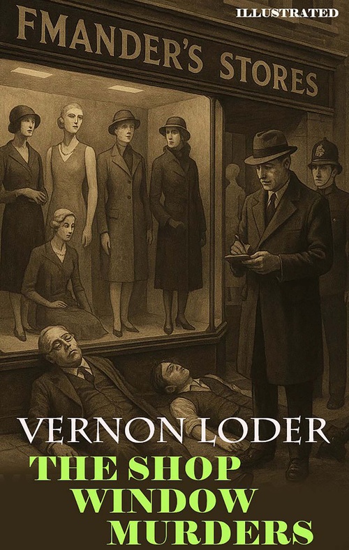 ebook cover of The Shop Window Murders. Illustrated, by Vernon Loder