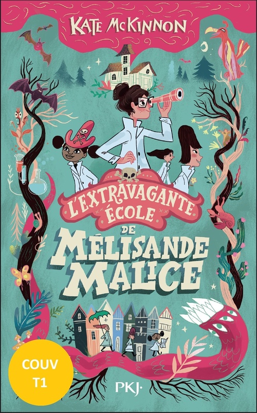 Couverture ebook de L'extravagante école de Mélisande Malice - Tome 2 Les secrets de la Perle Pourpre, de Kate McKinnon