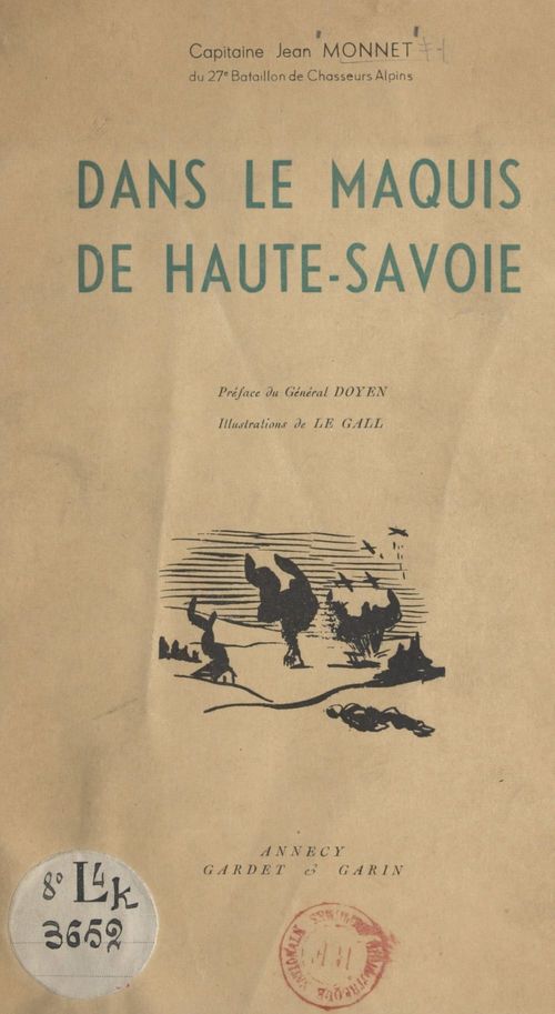 Couverture ebook de Dans le maquis de Haute-Savoie, de Jean Monnet