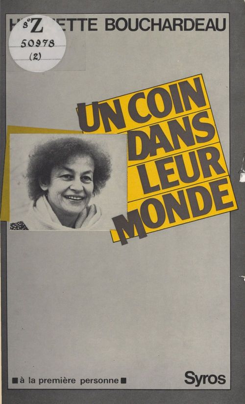 ebook cover of Un coin dans leur monde, by Huguette Bouchardeau