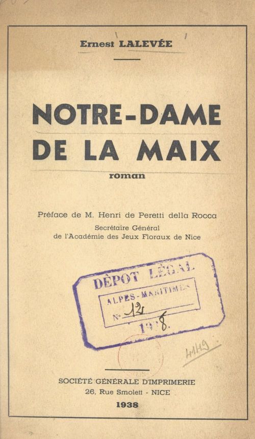 Couverture ebook de Notre-Dame de la Maix, de Ernest Lalevee