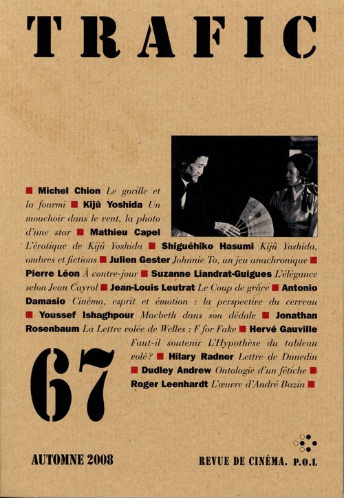 Couverture ebook de Trafic N° 67 (Automne 2008), de Collectif