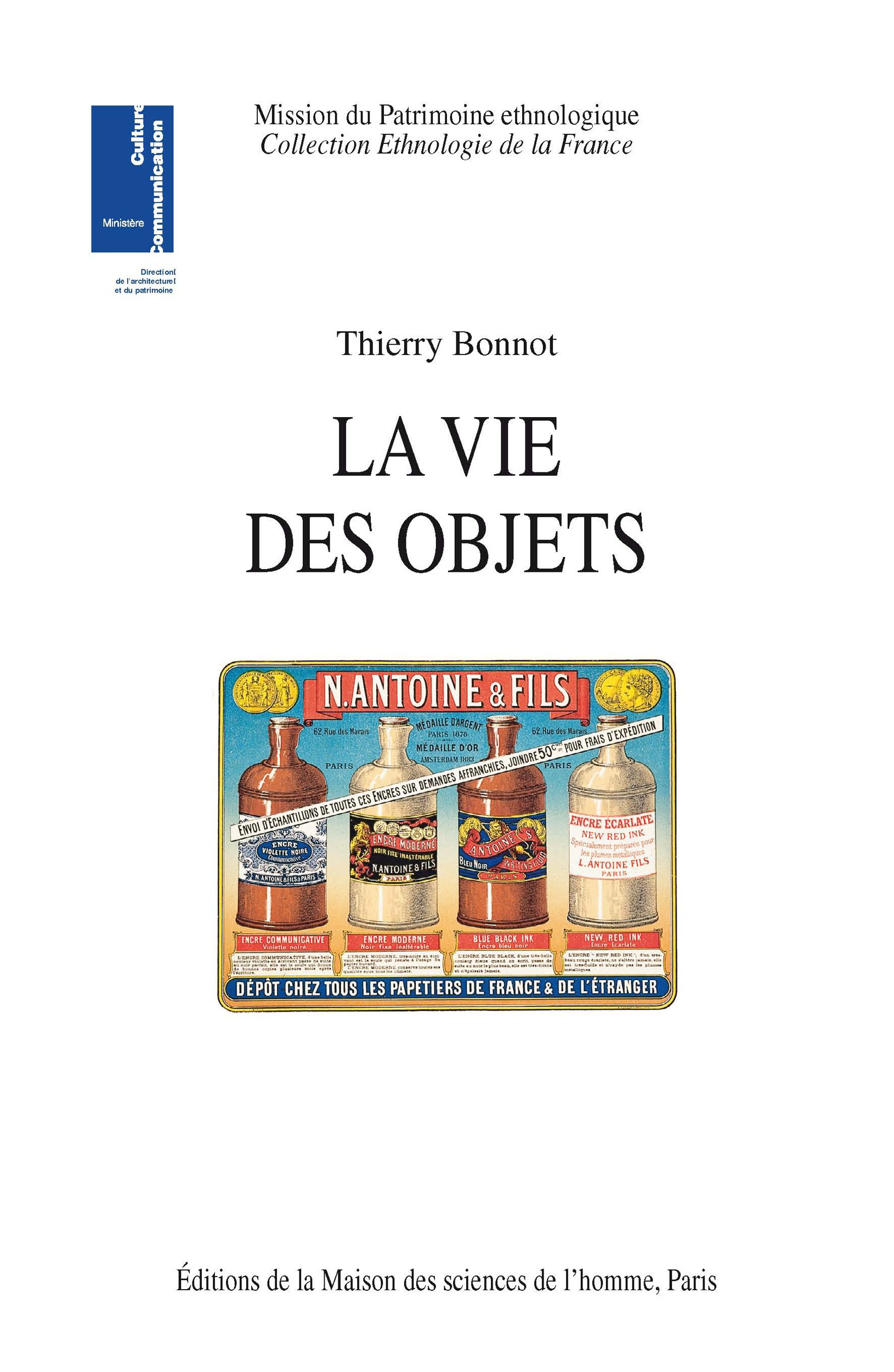 ebook cover of La vie des objets, by Thierry Bonnot