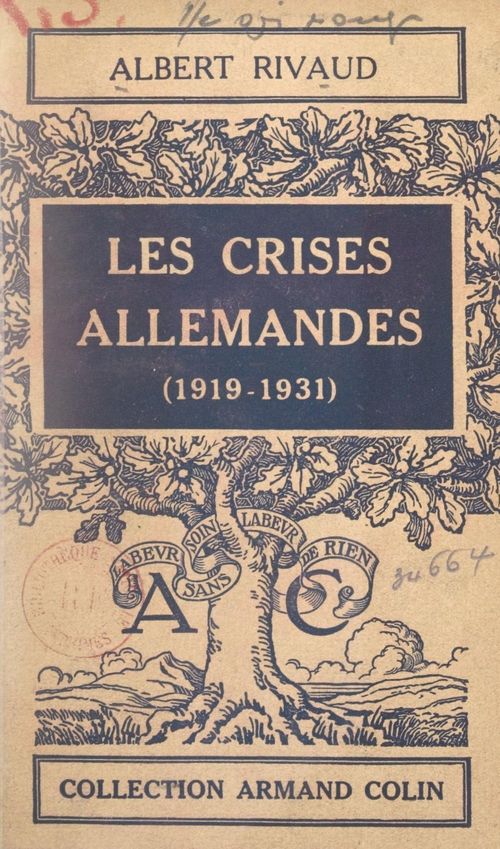 ebook cover of Les crises allemandes, by Albert Rivaud