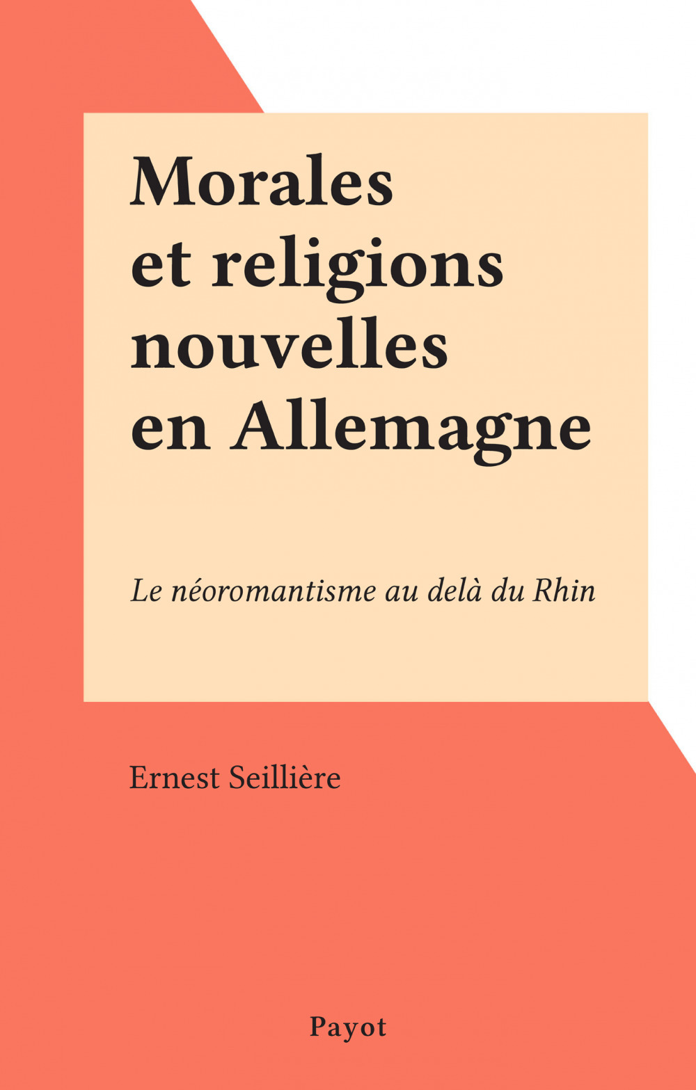ebook cover of Morales et religions nouvelles en Allemagne, by Ernest Seilliere