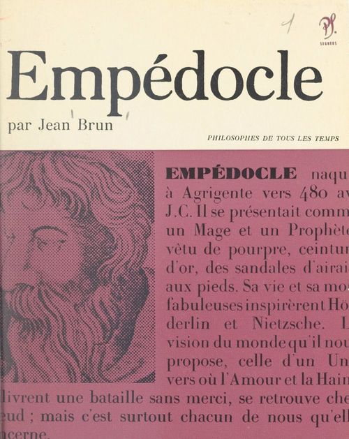 ebook cover of Empédocle, by Jean Brun