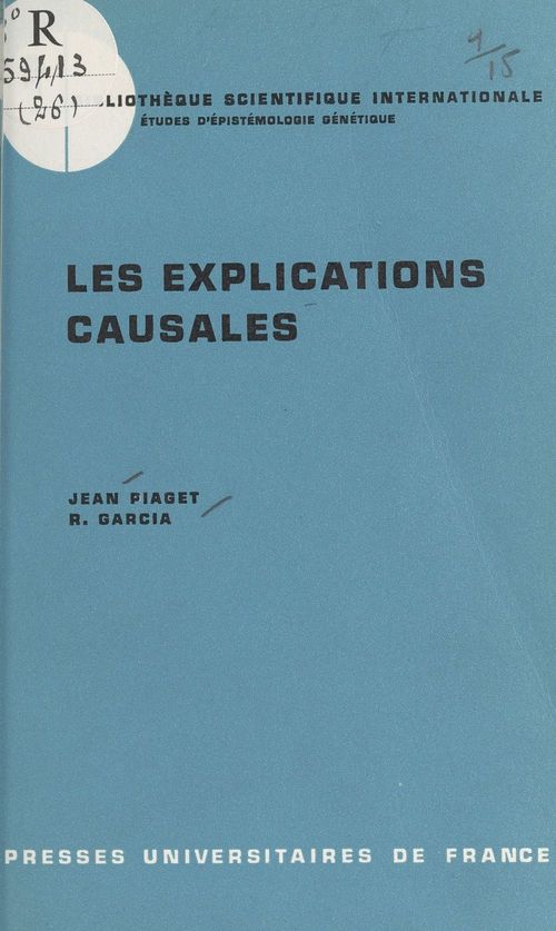 ebook cover of Les explications causales, by Jean Piaget, Rolando Garcia