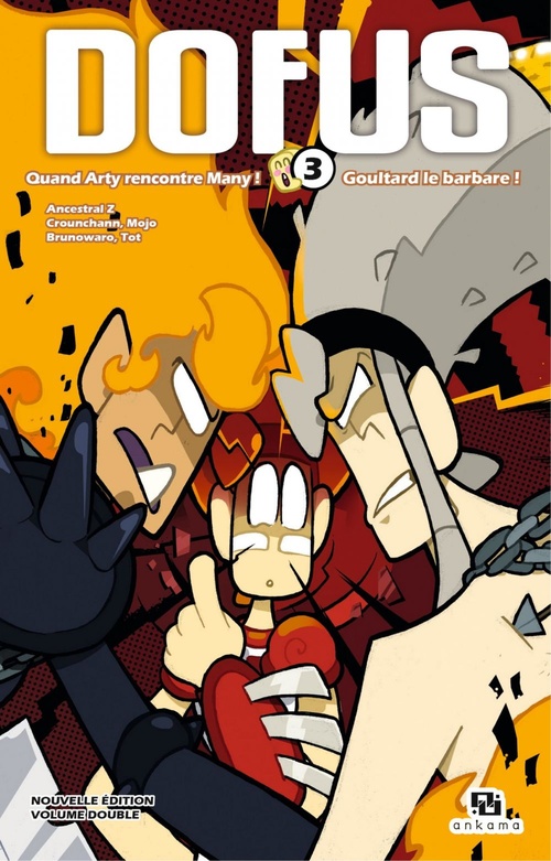 Couverture ebook de Dofus Manga - édition double - Tome 3, de Crounchann, Tot, Mojojojo, Ancestral Z, Brunowaro, Mojo