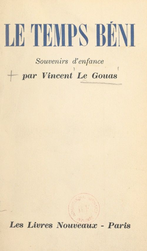 ebook cover of Le temps béni, by Vincent Le Gouas