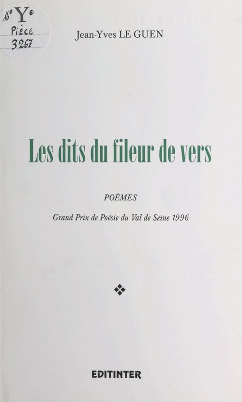 Couverture ebook de Les dits du fileur de vers, de Jean-Yves Le Guen