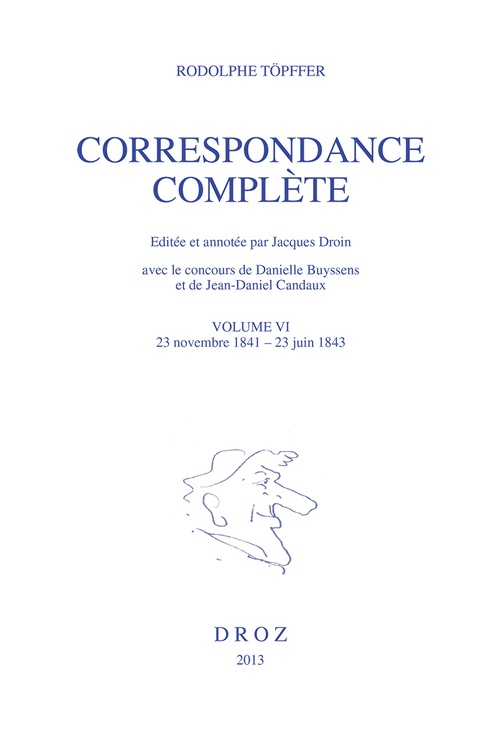 ebook cover of Correspondance complète. Volume VI, by Rodolphe Topffer