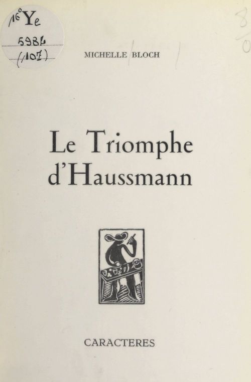 ebook cover of Le triomphe d'Haussmann, by Michelle Bloch