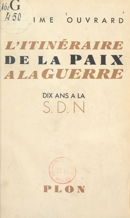 Couverture ebook de L'itinéraire de la paix à la guerre, de Maxime Ouvrard