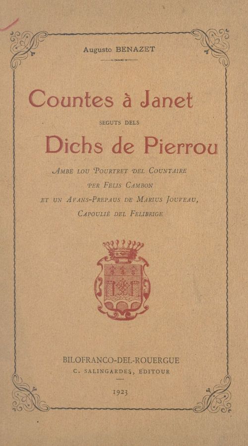 Couverture ebook de Countes à Janet, de Augusto Benazet