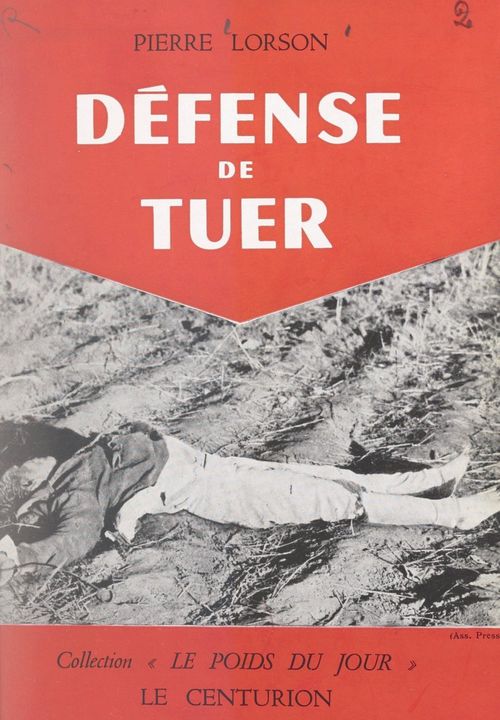 ebook cover of Défense de tuer, by Pierre Lorson