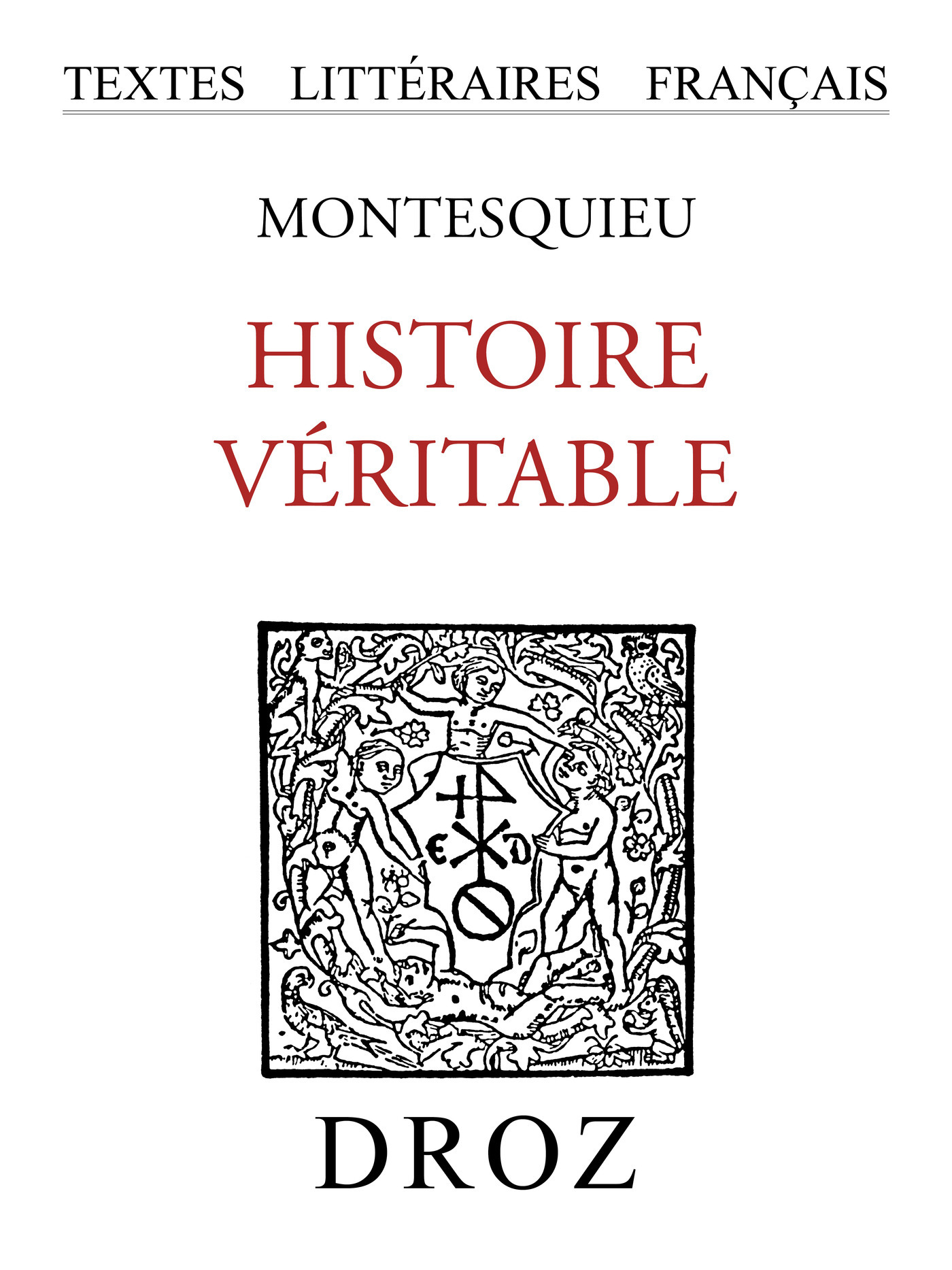ebook cover of Histoire véritable, by Montesquieu