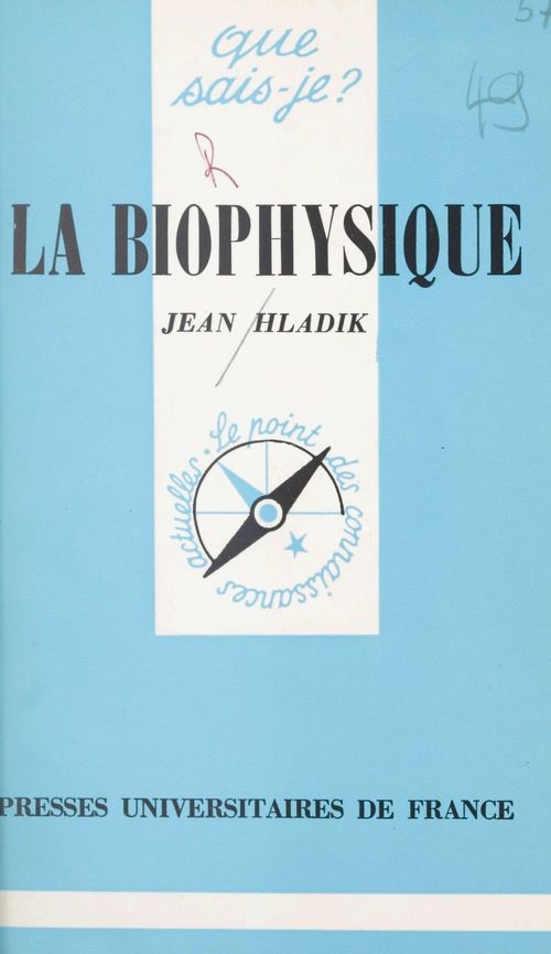 Couverture ebook de La biophysique, de Jean Hladik