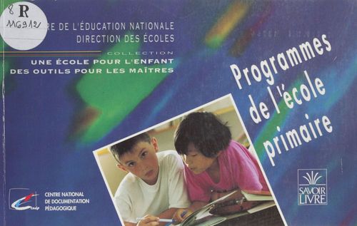 Couverture ebook de Programmes de l'école primaire, de Collectif