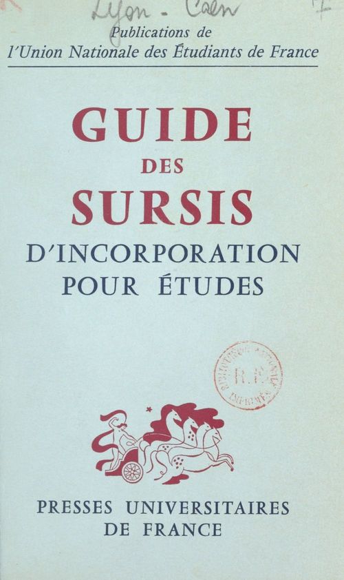 Couverture ebook de Guide des sursis d'incorporation pour études, de Arnaud Lyon-Caen, Francois Sarda