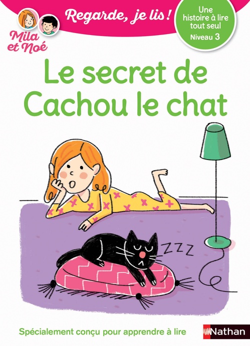 ebook cover of Le secret de Cachou le chat - Niveau 3 Regarde je lis ! Une histoire a lire tout seul, by Eric Battut, Marion Piffaretti, Olivia Cosneau