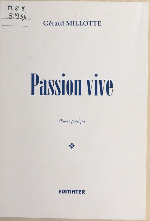 Couverture ebook de Passion vive, de Gerard Millotte