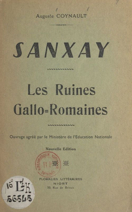 ebook cover of Sanxay, by Auguste Coynault