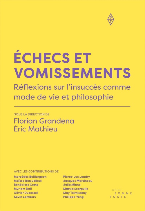 Couverture ebook de Échecs et vomissements, de Collectif, Florian Grandena, Eric Mathieu