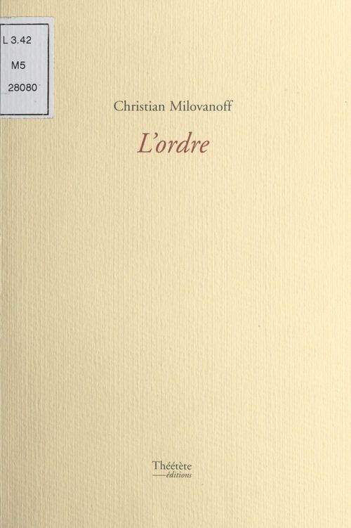 Couverture ebook de L'Ordre, de