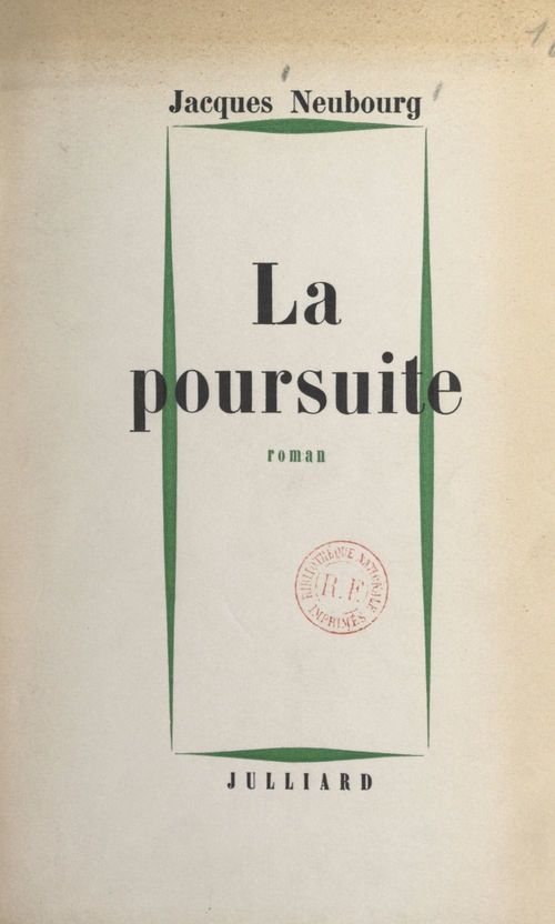 Couverture ebook de La poursuite, de Jacques Neubourg