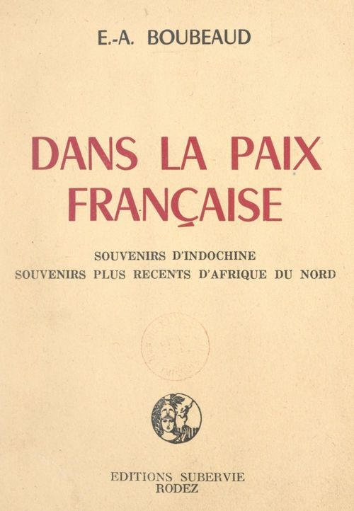 Couverture ebook de Dans la paix française, de E.-A. Boubeaud