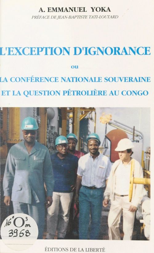 ebook cover of L'exception d'ignorance, by Aime Emmanuel Yoka