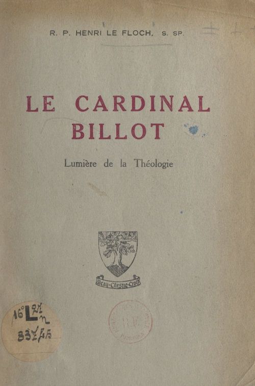 Couverture ebook de Le cardinal Billot, de Henri Le Floch