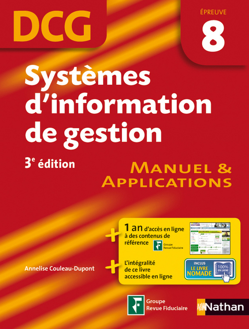 ebook cover of Systèmes d'information de gestion épreuve 8 DCG Manuel et Applications Format : ePub 2 DCG Livre, by Annelise Couleau-dupont