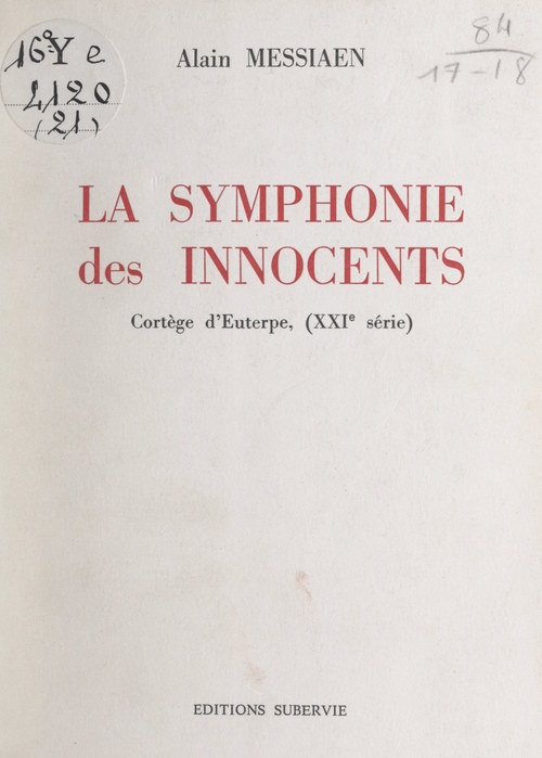 Couverture ebook de La symphonie des innocents, de Alain Messiaen