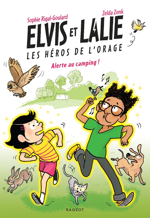 Couverture ebook de Elvis et Lalie, Les héros de l'orage - Alerte au camping !, de Sophie Rigal-Goulard