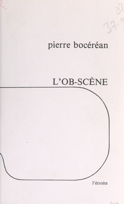 Couverture ebook de L'ob-scène, de Pierre Bocerean
