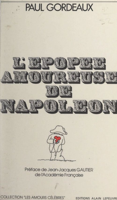 ebook cover of L'épopée amoureuse de Napoléon, by Paul Gordeaux