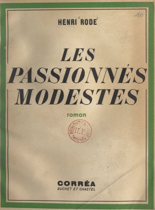 ebook cover of Les passionnés modestes, by Henri Rode