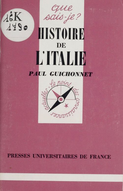 Couverture ebook de Histoire de l'Italie, de Paul Guichonnet